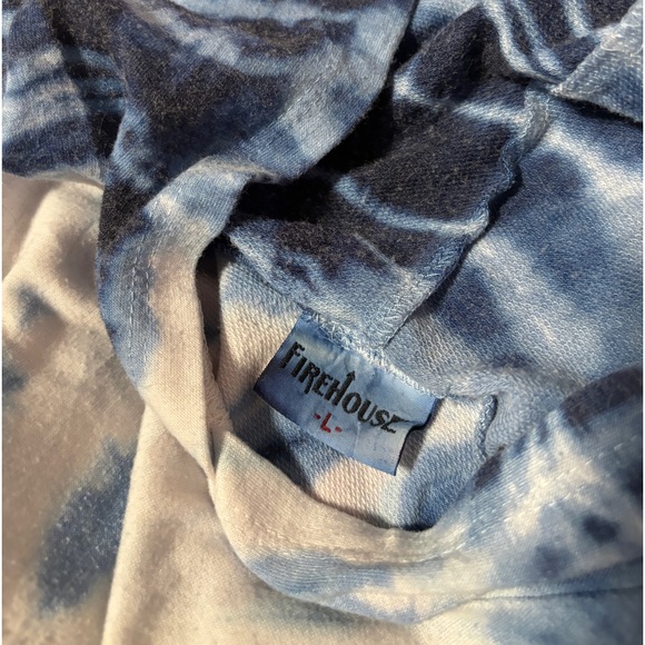 Firehouse Tie Dye Cropped T-Shirt Hoodie - Picture 2 of 3